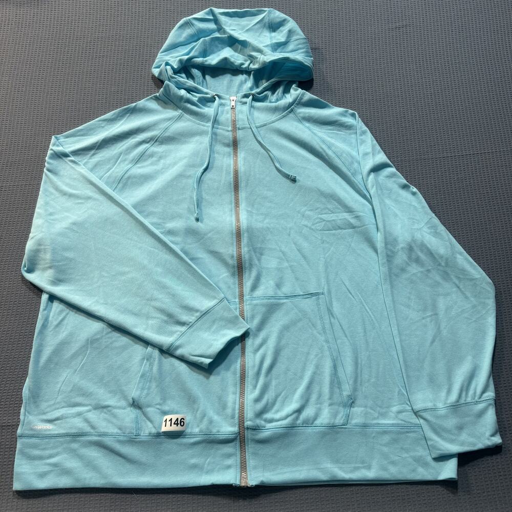 Athletic Work Men Blue Hoodie Sz L Pre-Owned Excellent